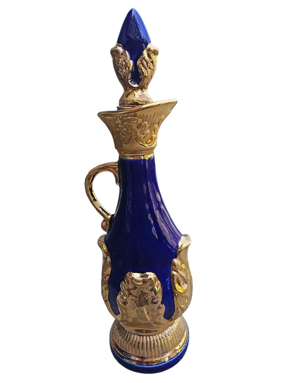 Vintage 1966 Jim Beam Executive Decanter - Cobalt Blue Regal China - Perfect Cor